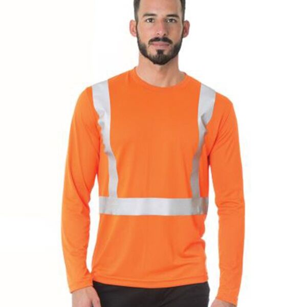 USA-Made Hi-Visibility Long Sleeve Performance T-Shirt Thumbnail